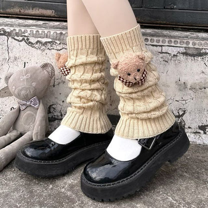 Accent Leg Knit Warmers Bear