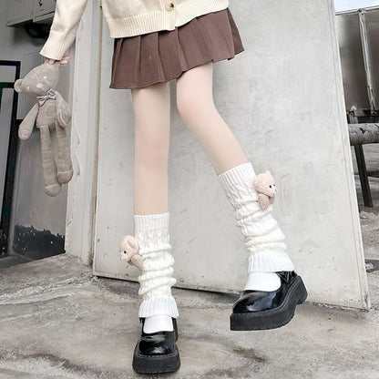 Accent Leg Knit Warmers Bear