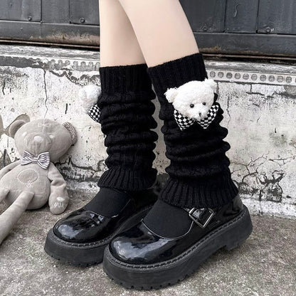 Accent Leg Knit Warmers Bear