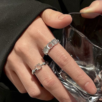 / Alloy (various Ring Open Moonstone Set designs)