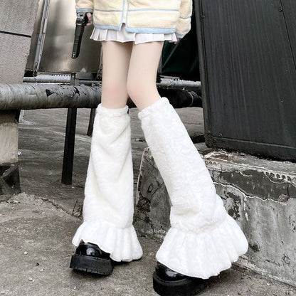 Leg Fluffy Warmers Plain