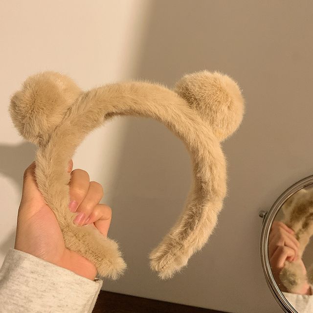 Ohren-Stirnband Chenille Bär