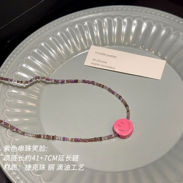 Pendant Smiley designs) Necklace (various Bead