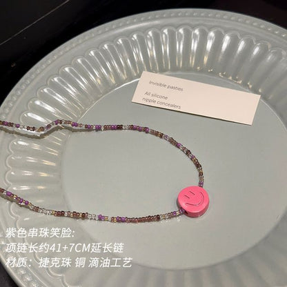 Pendant Smiley designs) Necklace (various Bead