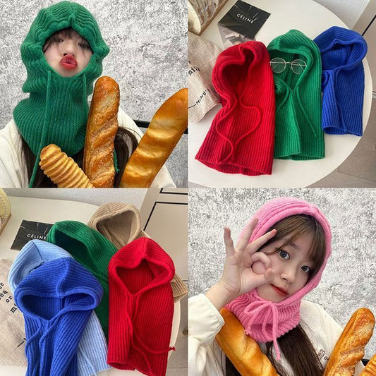 ニットバラクラバ プレーンドローストリング