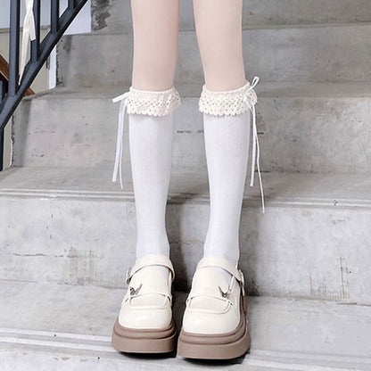 Designs) (Various Plain Trim Lace Socks