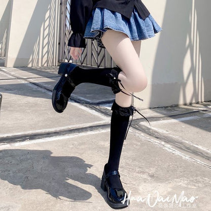 Designs) (Various Plain Trim Lace Socks