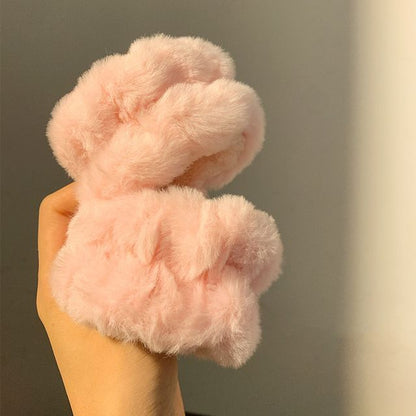 Band Headband Hair Chenille Tie Wrist Peach /