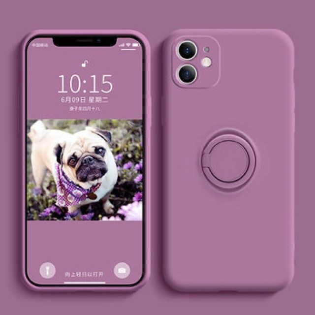 Plain Ring Stand Phone Case - Compatible with iPhone