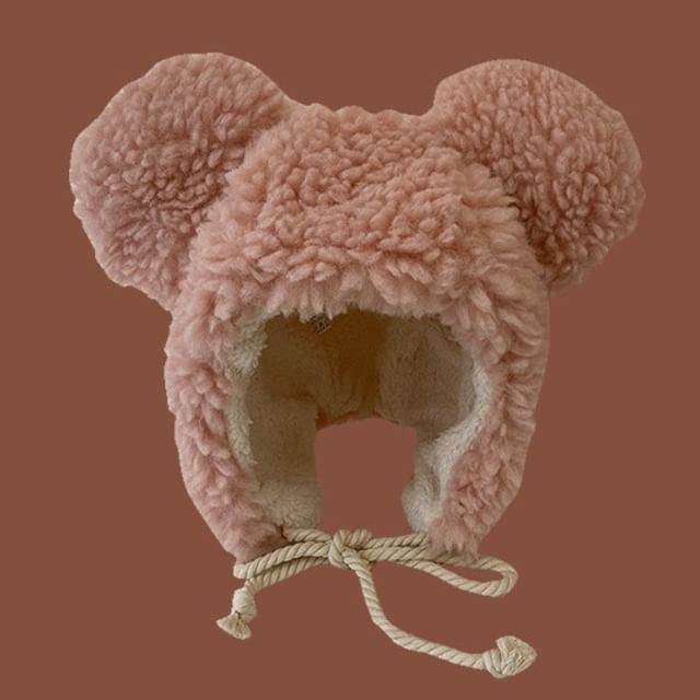 Ear Fluffy Bear Hat Trapper