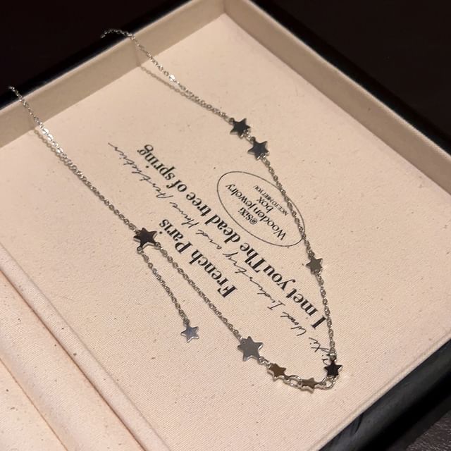 ハートペンダント合金チョーカーセットネックレススター/