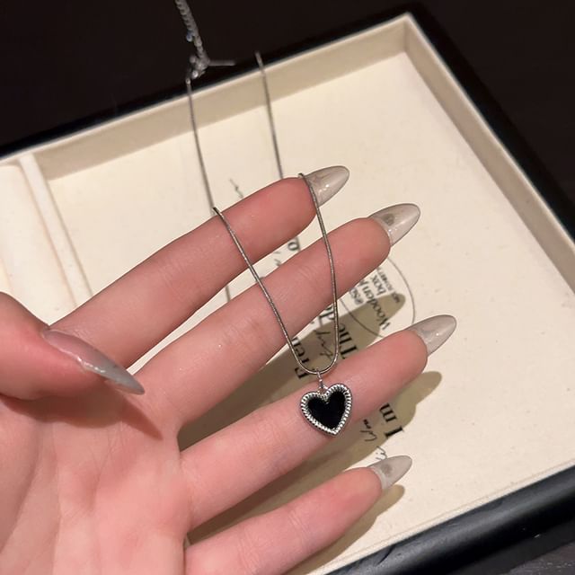 ハートペンダント合金チョーカーセットネックレススター/