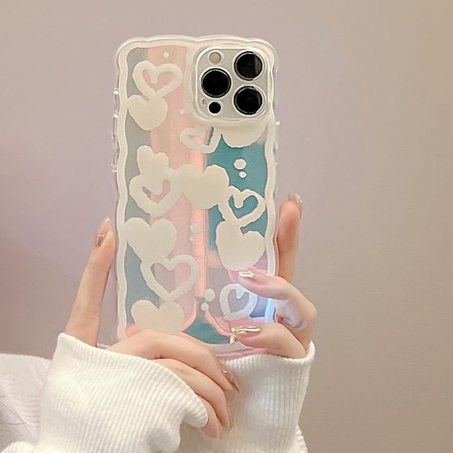 Phone Heart Case Holographic