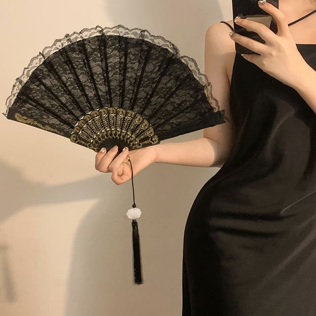 Lace Fan (Various Hand Designs) Foldable