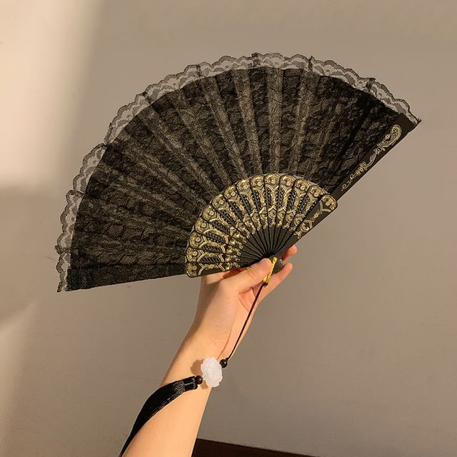 Lace Fan (Various Hand Designs) Foldable