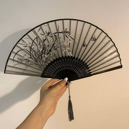 Fabric Hand (Various Floral Designs) Fan Foldable