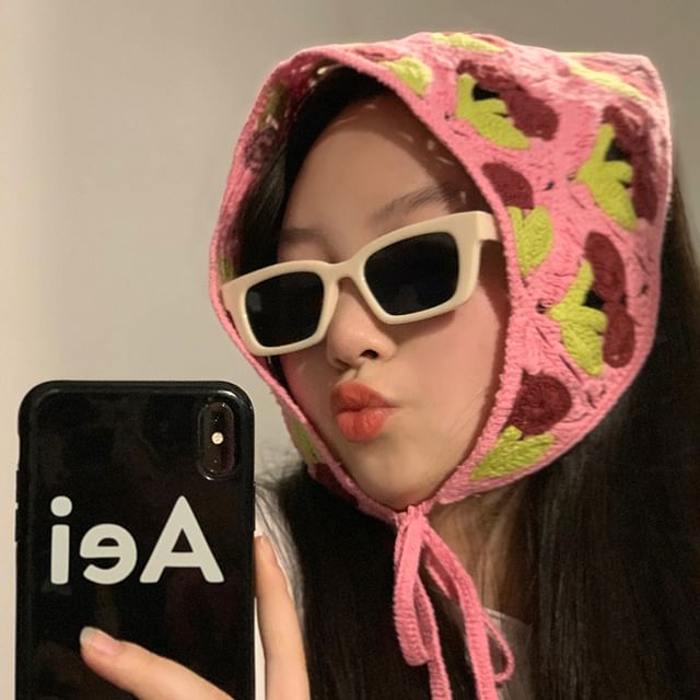 Designs) Square Knit Sunglasses Headband Vintage (Various Triangle /