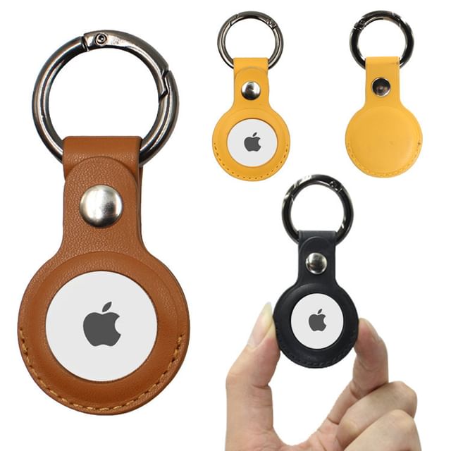 Holder AirTag Faux Leather Keyring