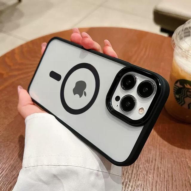 Transparent Magnetic Phone Case - Compatible with iPhone and MagSafe