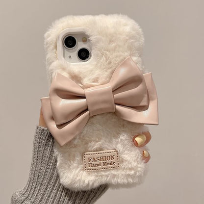 Bow Phone Case Chenille