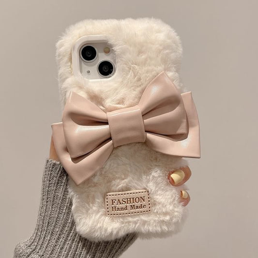 Bow Phone Case Chenille