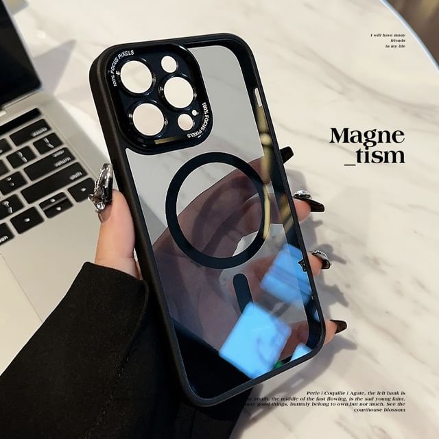 Transparent Magnetic Phone Case - Compatible with iPhone and MagSafe