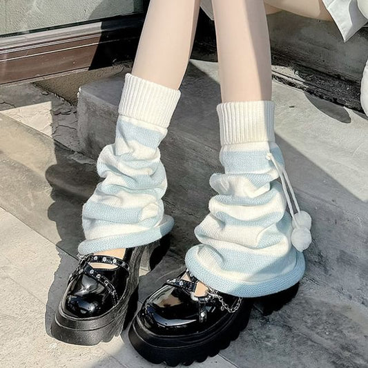 Striped Knit Leg Warmers