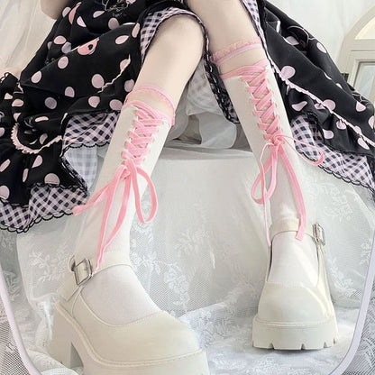 Lace-Up Socks