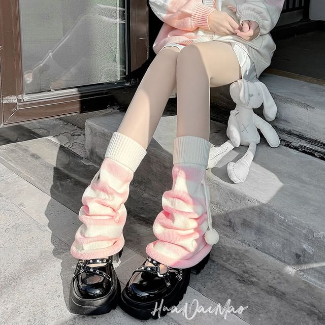 Striped Knit Leg Warmers