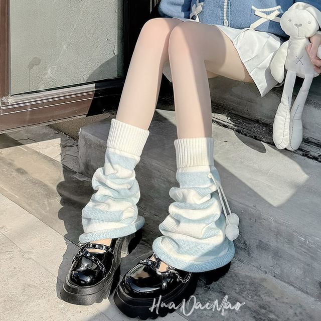 Striped Knit Leg Warmers