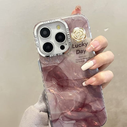 Case Print Floral Phone Marble
