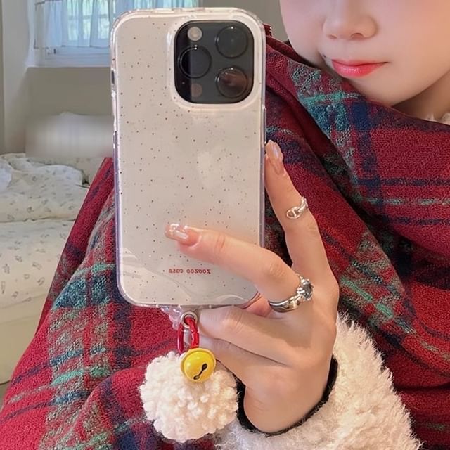 Phone Pom Splattered Bell Case