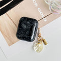 Shell Pattern Earphone Case Cover with Charm - Compatible with AirPods and AirPods Pro