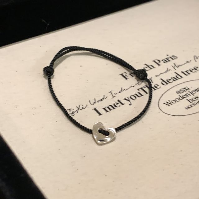 Bracelet Heart String Alloy