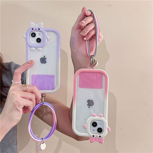 Strap Layered Pad Lanyard Phone with Hoop