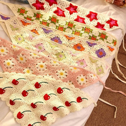 Scarf Embroidered Triangle (Various Designs) Head