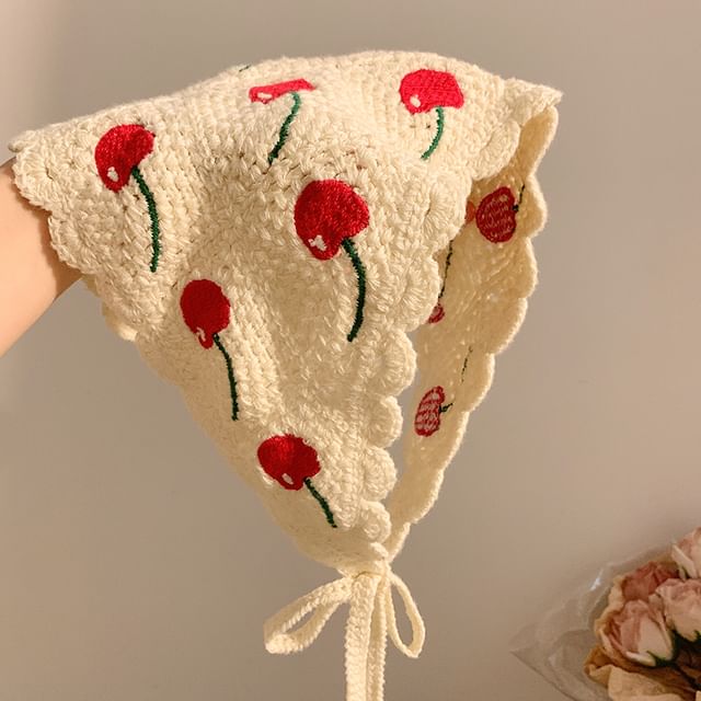 Scarf Embroidered Triangle (Various Designs) Head