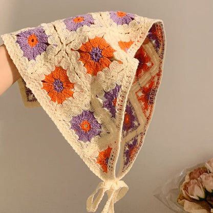 Scarf Embroidered Triangle (Various Designs) Head