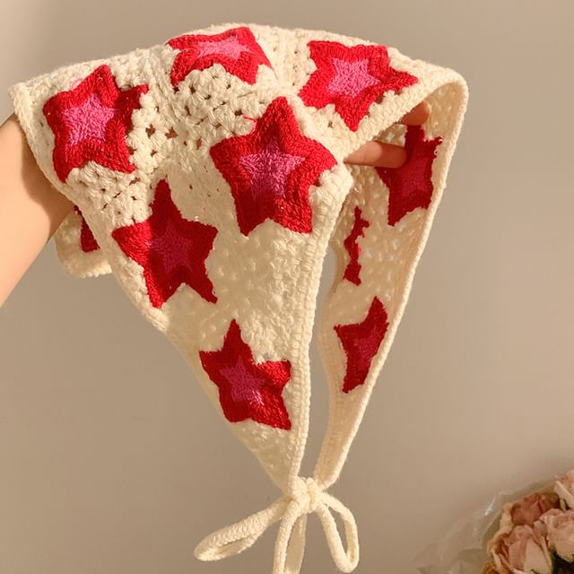 Scarf Embroidered Triangle (Various Designs) Head