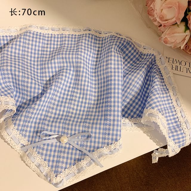 Set Spitzenkopftuch Scrunchie / Trim Print
