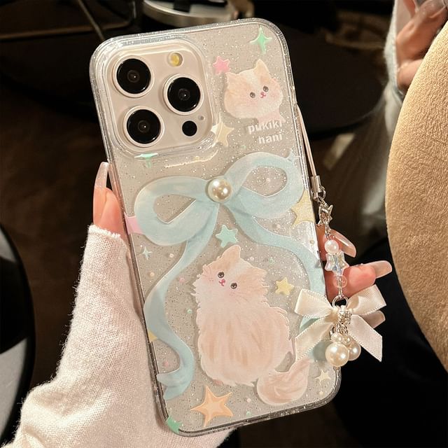 Handyhülle mit Katzenschleife