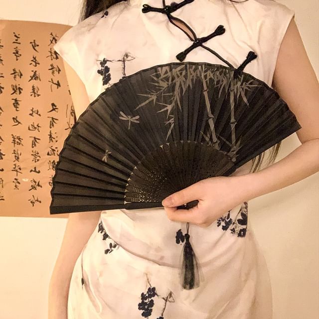 Designs) Print Bamboo Fan Foldable Hand (Various