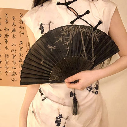 Designs) Print Bamboo Fan Foldable Hand (Various