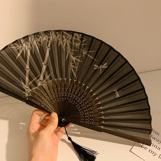 Designs) Print Bamboo Fan Foldable Hand (Various