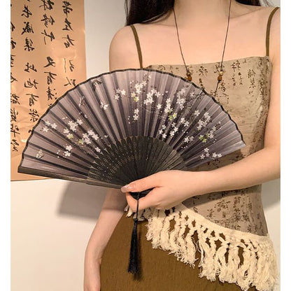 Designs) Print Bamboo Fan Foldable Hand (Various