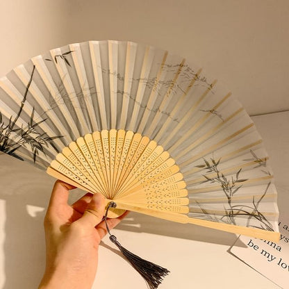 Designs) Print Bamboo Fan Foldable Hand (Various