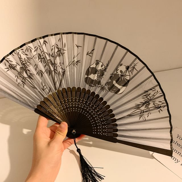 Designs) Print Bamboo Fan Foldable Hand (Various