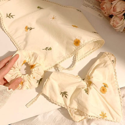 （バンダナ花柄刺繍シュシュ各種/デザイン）