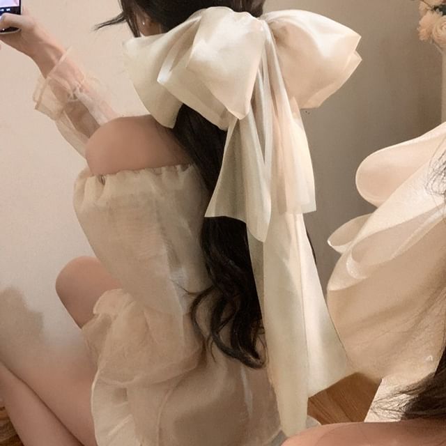 Clip Bow Hair Fabric