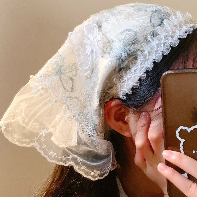 Spitzen-Schmetterlings-Bandana-Besatz-Designs) (Verschiedene